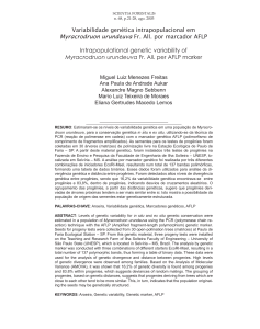 Variabilidade genética intrapopulacional em Myracrodruon