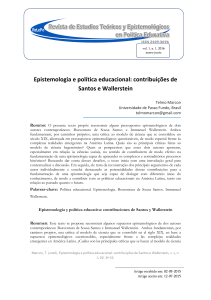 Epistemologia e política educacional: contribuições de Santos e
