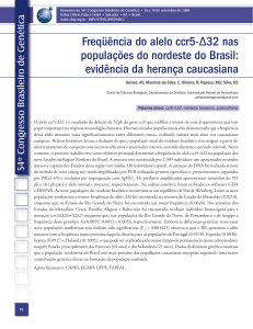 Freqüência do alelo ccr5-∆32 nas populações do nordeste do Brasil