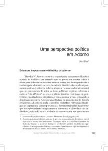 Uma perspectiva política em Adorno - Revista Filosofazer