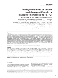 Avaliação do efeito de volume parcial na quantificação de atividade