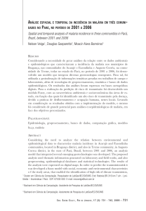 Spatial and temporal analysis of malaria incidence in three