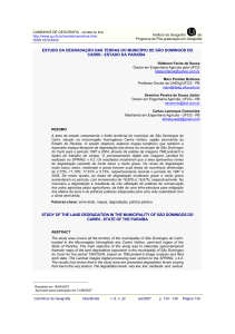 estudo da degradação das terras do município de são