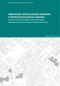 URBANIDADE: VERTICALIZAÇÃO, DENSIDADE E PERCEPÇÃO