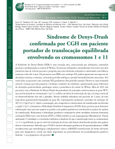 Síndrome de Denys-Drash confirmada por CGH em paciente