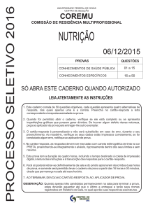 nutrição - Centro de Seleção