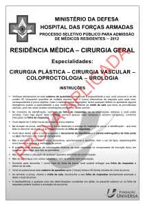 RESIDÊNCIA MÉDICA – CIRURGIA GERAL