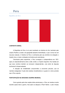 República do Peru CONTEXTO GERAL A
