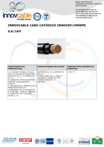 INNOVCABLE CABO CATÓDICO INNOVDF/HMWPE 0,6/1KV