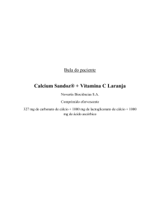 Calcium Sandoz® + Vitamina C Laranja
