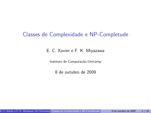 Classes de Complexidade e NP-Completude