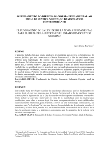 O FUNDAMENTO DO DIREITO: DA NORMA FUNDAMENTAL AO