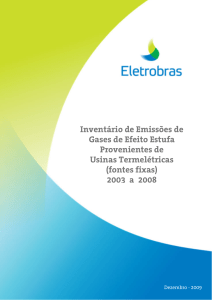 Inventário de Emissões de Gases de Efeito Estufa Provenientes de