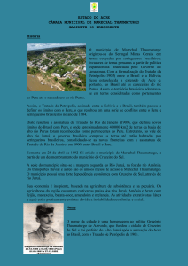 História - Câmara Municipal de Marechal Thaumaturgo | Portal da