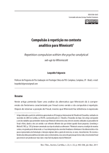 Compulsão à repetição no contexto analítico para Winnicott1