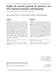 Análise do controle postural de pacientes com AVC Isquêmico