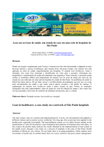 Lean in healthcare: a case study on a network of São Paulo hospitals