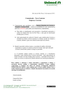 Comunicado- Empresa Brasileira de Correios e Telegrafo