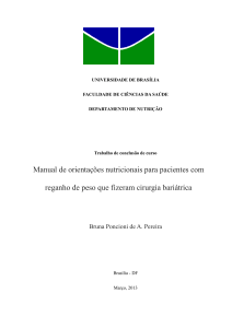 Manual de orientações nutricionais para pacientes - BDM