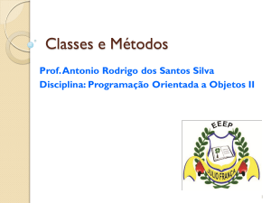 Slide 2 – Classes e Métodos