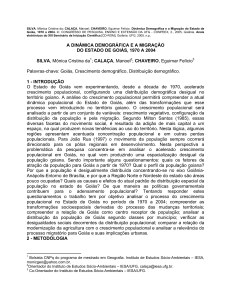 o crescimento populacional de gois: um estudo da migrao