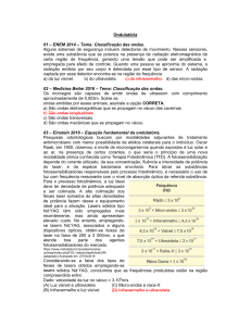 Ondulatória 01 – ENEM 2014 – Tema: Classificação das ondas