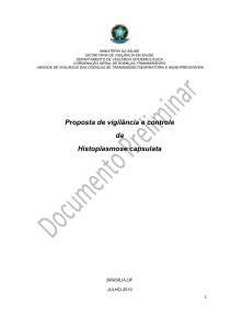 Proposta de vigilância e controle da Histoplasmose capsulata
