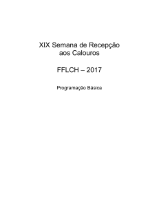 XIX Semana de Recepção aos Calouros FFLCH – 2017