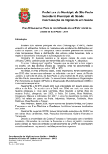 Vírus Chikungunya plano de intensificação de - BVS SMS-SP