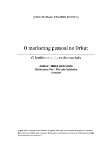O marketing pessoal no Orkut