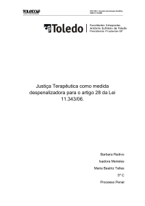 Justiça Terapêutica como medida despenalizadora para o artigo 28