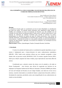 UMA EXPERIÊNCIA COM O GEOGEBRA NO ESTUDO DE