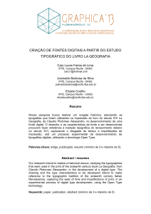 criação de fontes digitais a partir do estudo tipográfico do livro la