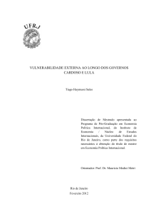 Vulnerabilidade externa ao longo dos governos FHC e Lula