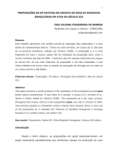 1 preposições de dp dativos na escrita de dois ex-escravos