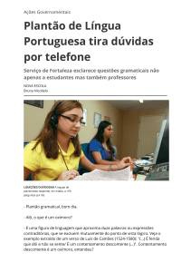 Plantão de Língua Portuguesa tira dúvidas por telefone