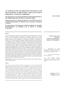 As vivências de um grupo de pacientes com transtornos alimentares