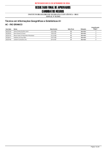 RESULTADO FINAL DE APROVADOS CANDIDATOS NEGROS