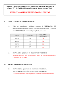 RESPOSTA AOS REQUERIMENTOS DAS PROVAS