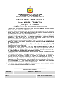 Cargo: MÉDICO / PSIQUIATRA - Coperve