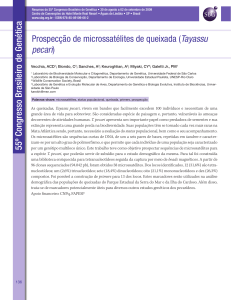 Prospecção de microssatélites de queixada (Tayassu pecari) 55º