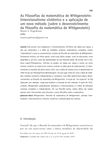 As Filosofias da matemática de Wittgenstein