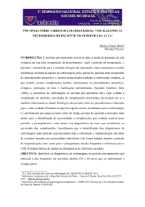 pós-operatório tardio de cirurgia geral