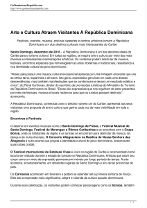 Arte e Cultura Atraem Visitantes À República Dominicana