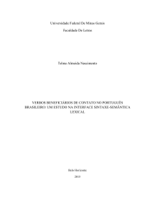 Universidade Federal De Minas Gerais Faculdade De Letras Telma