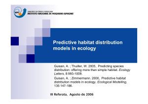 Predictive habitat distribution models in ecology