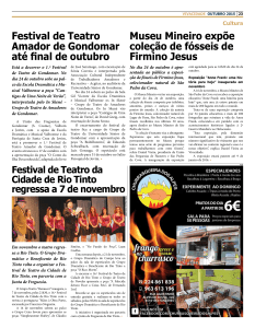 Festival de Teatro Amador de Gondomar até final de outubro Museu