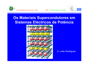 Os Materiais Supercondutores em Sistemas Eléctricos de Potência