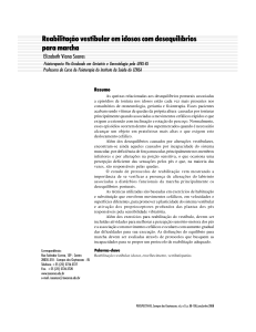 Reabilitação vestibular em idosos com desequilíbrios para marcha