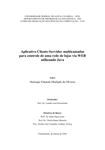 Aplicativo Cliente-Servidor multicamadas para controle de uma rede